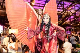 Hala on stilts Marakesh belly dance berber stiltwalking costume Toronto